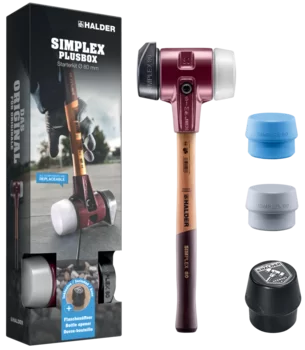     SIM­PLEX Plus Box Star­ter Kit SIMPLEX soft-face mallet D80, rubber composition with 