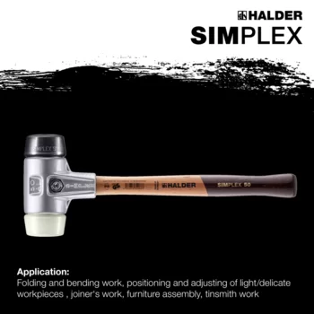                                             SIMPLEX soft-face mallets Rubber composition / nylon; with aluminium housing and high-quality wooden handle
 IM0015123 Foto ArtGrp Zusatz en
