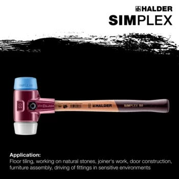                                             SIMPLEX soft-face mallets TPE-soft / Superplastic; with cast iron housing and high-quality wooden handle
 IM0015140 Foto ArtGrp Zusatz en
