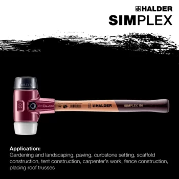                                             SIMPLEX soft-face mallets Rubber composition / superplastic; with cast iron housing and high-quality wooden handle
 IM0015145 Foto ArtGrp Zusatz en
