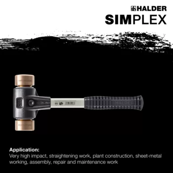                                             SIMPLEX soft-face mallets Copper; with reinforced cast iron housing and fibre-glass handle
 IM0015160 Foto ArtGrp Zusatz en
