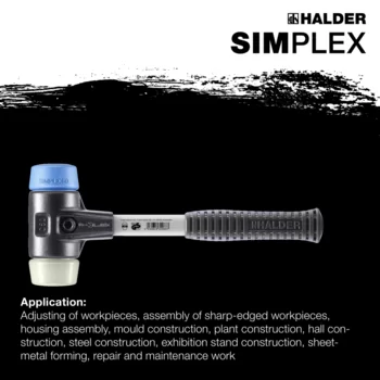                                             SIMPLEX soft-face mallets TPE-soft / nylon;with reinforced cast iron housing and fibre-glass handle
 IM0015173 Foto ArtGrp Zusatz en
