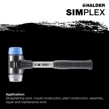                                             SIMPLEX soft-face mallets TPE-soft / soft metal; with reinforced cast iron housing and fibre-glass handle
 IM0015174 Foto ArtGrp Zusatz en
