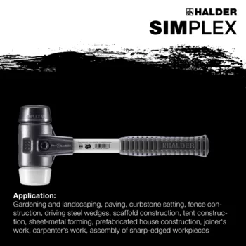                                             SIMPLEX soft-face mallets Rubber composition / superplastic; with reinforced cast iron housing and fibre-glass handle
 IM0015178 Foto ArtGrp Zusatz en
