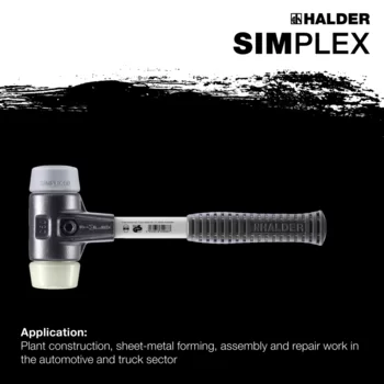                                             SIMPLEX soft-face mallets TPE-mid / nylon; with reinforced cast iron housing and fibre-glass handle
 IM0015183 Foto ArtGrp Zusatz en
