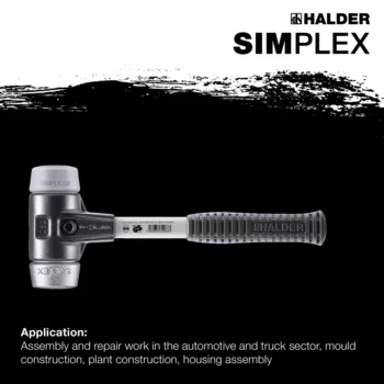                                             SIMPLEX soft-face mallets TPE-mid / soft metal; with reinforced cast iron housing and fibre-glass handle
 IM0015184 Foto ArtGrp Zusatz en
