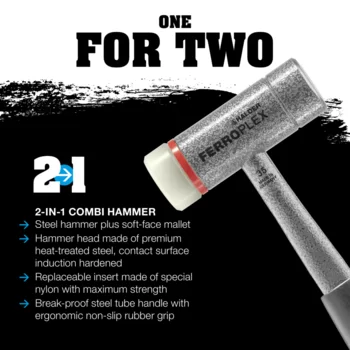                                            FERROPLEX Combi Hammer Locksmith’s hammer and soft-face mallet in one
 IM0015223 Foto ArtGrp Zusatz en
