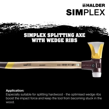                                             SIMPLEX splitting axe with wedge ribs, cast iron housing and hickory handle
 IM0015298 Foto ArtGrp Zusatz en
