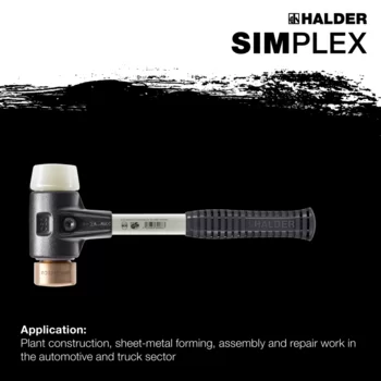                                             SIMPLEX soft-face mallets Copper / nylon; with reinforced cast iron housing and fibre-glass handle
 IM0015567 Foto ArtGrp Zusatz en
