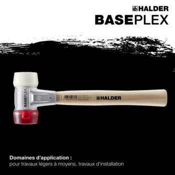                                             Maillets BA­SE­PLEX Nylon / acétate de cellulose avec boîtier en zinc moulé et manche en bois
 IM0016646 Foto ArtGrp Zusatz fr
