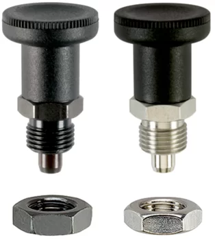 Index Plungers with hexagon collar, short