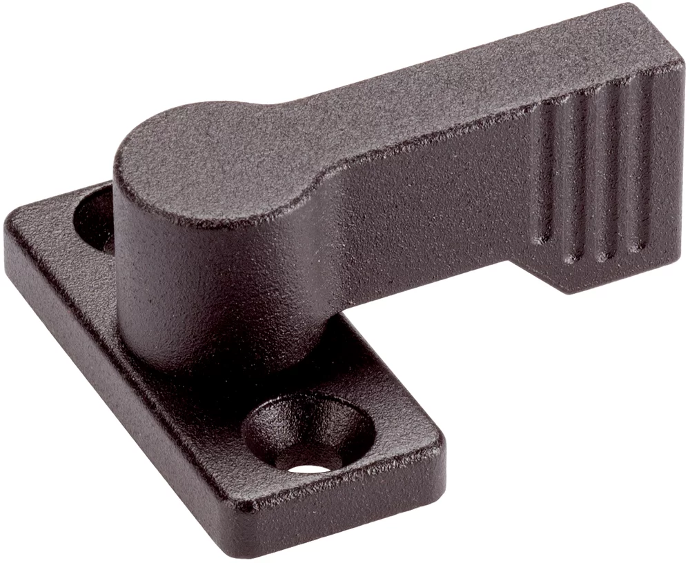 24101.0202 - Retaining Latches wing grip, one-sided / with mounting flange  – picture 1, black