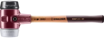                                             Maillet SIMPLEX TPE moyen / caoutchouc chargé; avec boîtier en fonte malléable et manche en bois
 IM0014397 Foto
