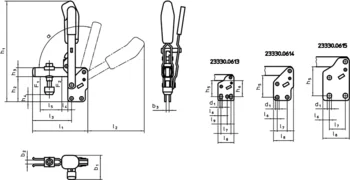                                             Sauterelles verticales avec embase verticale et verrouillage de sécurité
 IM0009344 Zeichnung
