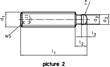                                             Grub Screws DIN 6332 with thrust point
 IM0010291 Zeichnung en
