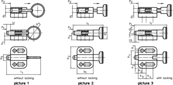                                             Index Plungers with mounting flange, horizontal, stainless steel
 IM0013428 Zeichnung en
