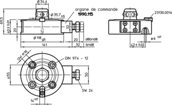                                             Éléments de centrage et bridage modulaires, mécaniques, avec système anti-rotation
 IM0000638 Zeichnung fr
