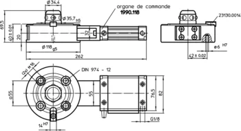                                             Éléments de centrage et bridage modulaires, pneumatiques, renforcés avec système anti-rotation
 IM0007643 Zeichnung fr
